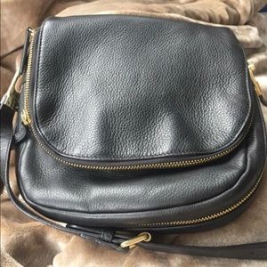 Vince Camuto black leather crossbody